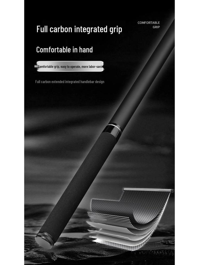 Telescopic Ultra-Hard Carp Fishing Rod Set with Large Guides for Shore and Reservoir Casting