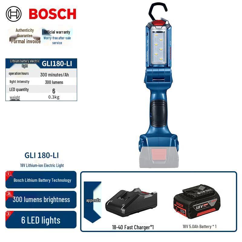 Bosch 18V Cordless LED Work Light CN plug (adapter included)