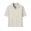 Milano Series Fashion Classic Retro Casual Versatile Comfortable Knitted Loose Short Sleeve Polo Shirt Men Tops Feather-Gray F11M625136FGY