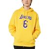 Nike Los Angeles Lakers LeBron James #6 Fleecegefütterter Pullover-Hoodie mit einfarbigem Buchstabendruck Herren-Hoodie Gelb DB1182-728