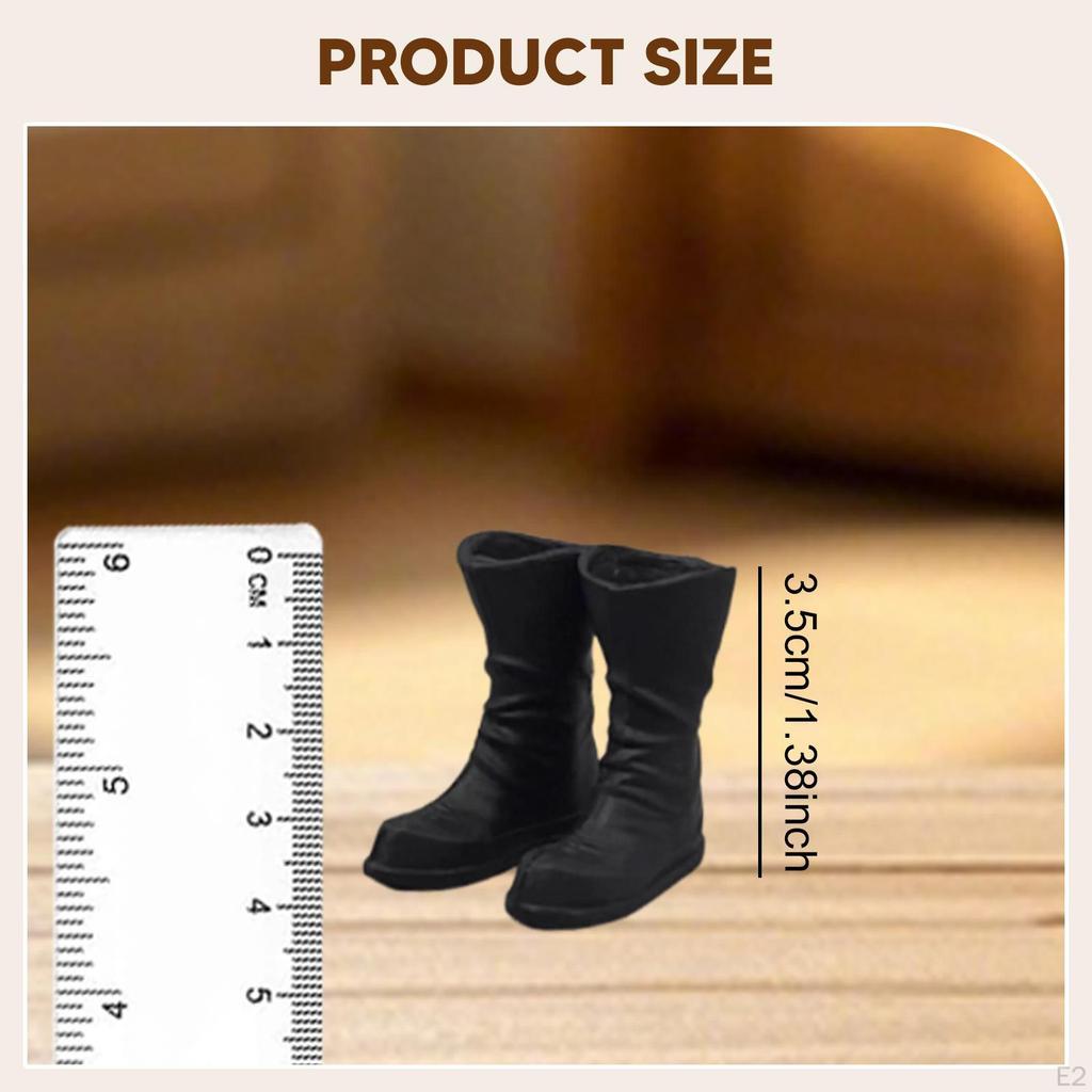 1:12 Scale Boots Male for Men Figures Trendy Doll Toy Gift Accessories Dressing up Mini Footwear