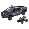 1:32 Cybertruck Police Car Pickup Alloy Car Model Diecast Toy Vehicle Sound Light Simitation For Children Christmas Gift Toys