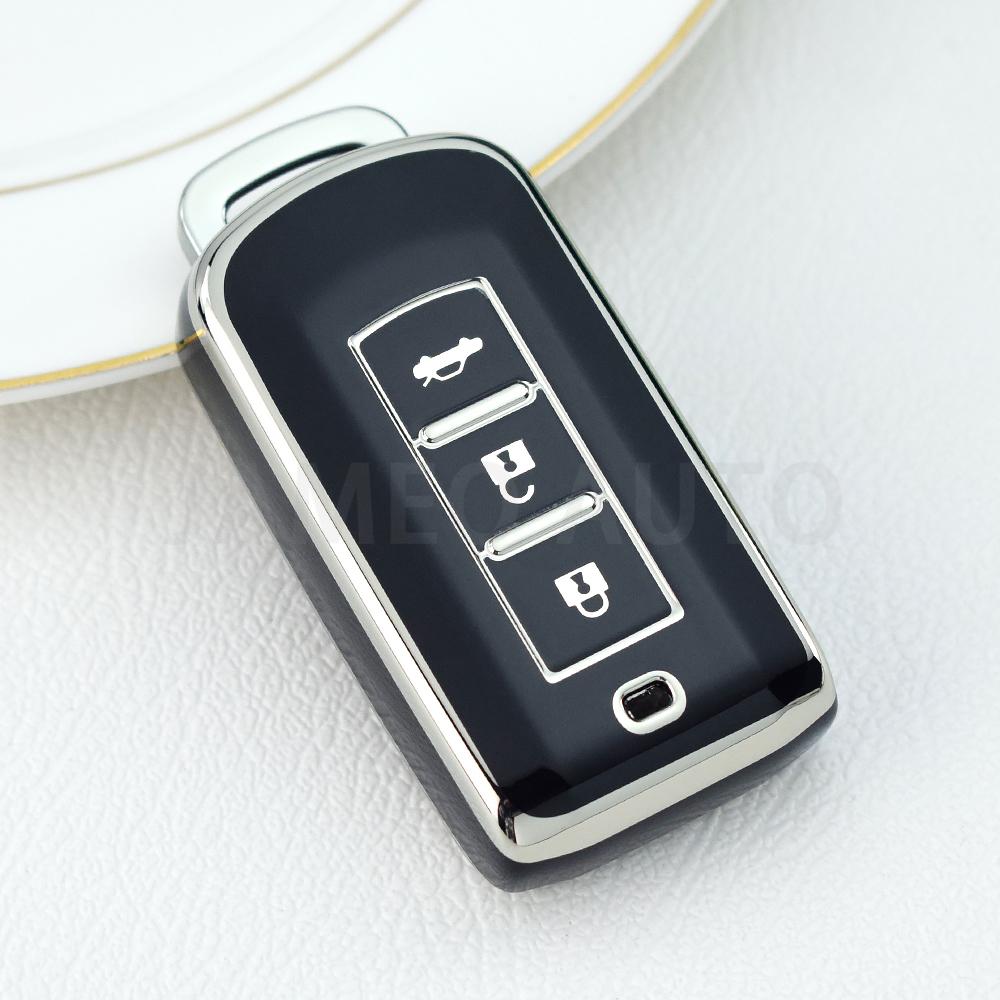 For Mitsubishi Xpander Outlander ASX Pajero Eclipse Cross Montero Soft TPU Key Cover Remote Car Key Case Cover Shell