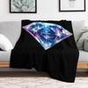 1PC Diamond pattern Throw Thin Blanket Gifts for Couch Bed Car Home Camping For Peace fresh and elegant Flowers all season use