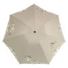 Folding parasol for light UV for both sunny and rainy cutwork floral and bird embroidery [Chinoiserie Modern] women, first-class blocking, protection,