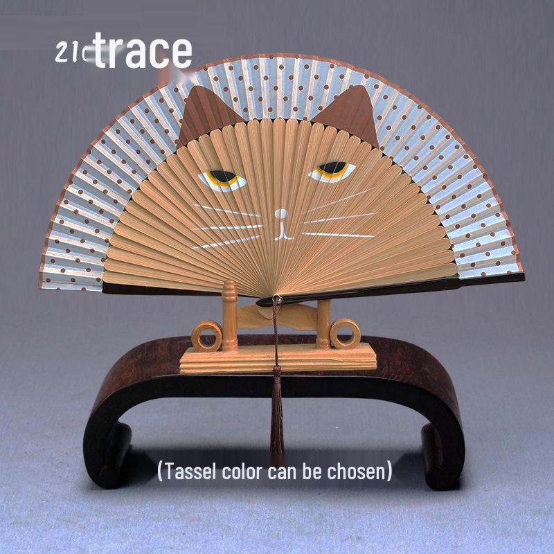 Evantai pliabil din bambus în stil chinezesc pentru Hanfu sau dans