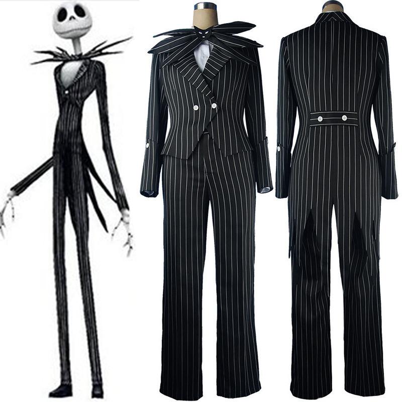 Before Nightmare The Christmas Jack Skellington Stripe Halloween Cosplay Kostüm