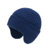 Winter Wool Hat Men's Ear Protection Hat Fleece Thickened Outdoor Warm Windproof Cold Knitted Hat