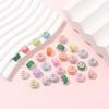 7/14/21pcs Resin European Large Pore Spaced Beads Mixed Color Charm Lighting Beads DIY Necklace Bracelet Jewelry Making Supplies