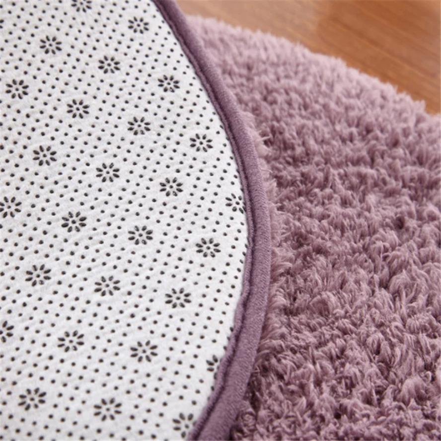 Soft Water Absorption Bath Mats Toilet Floor Doorway Rug Thick Carpets Non-slip Bathroom Mats Memory Foam Bath Rug Ellipse Mats