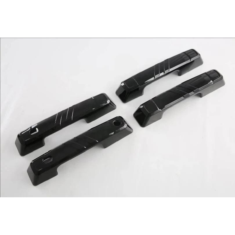 For Ford Bronco 2024 2025 Car Accessories Carbon fiber style Door Handle Cover With Smart Key Hole Catch Cap Trim Molding