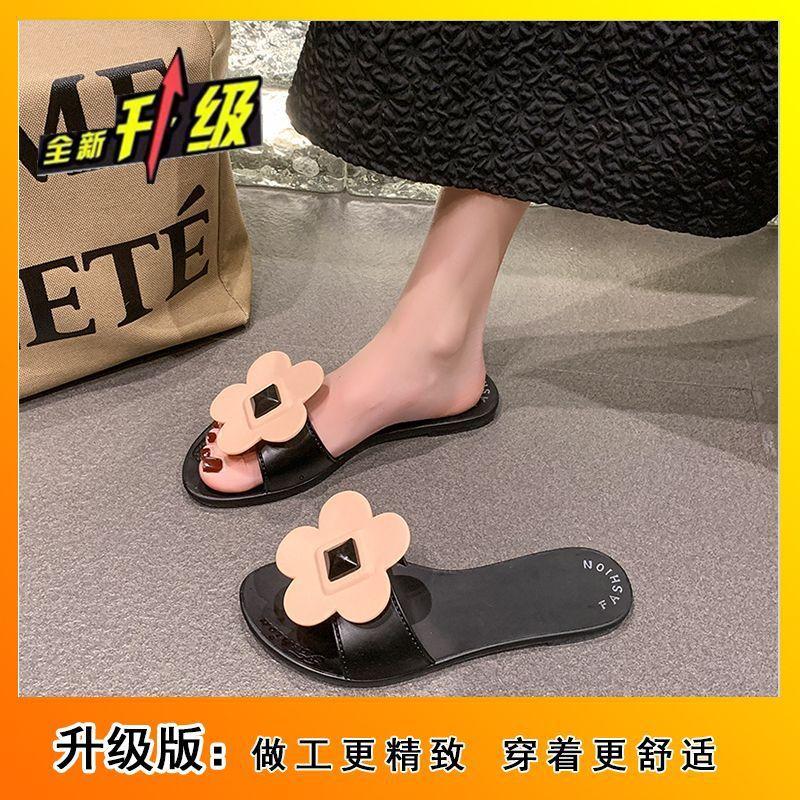 Cool slippers crystal beach slippers Internet celebrity slippers fashion flower drag 2025 popular new models