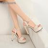 Women's Platform Stiletto Heels Open Toe Ankle Strap Fashion Sandals Non-Slip Elegant Party Dress Shoes for Ladies Tacones Mujer