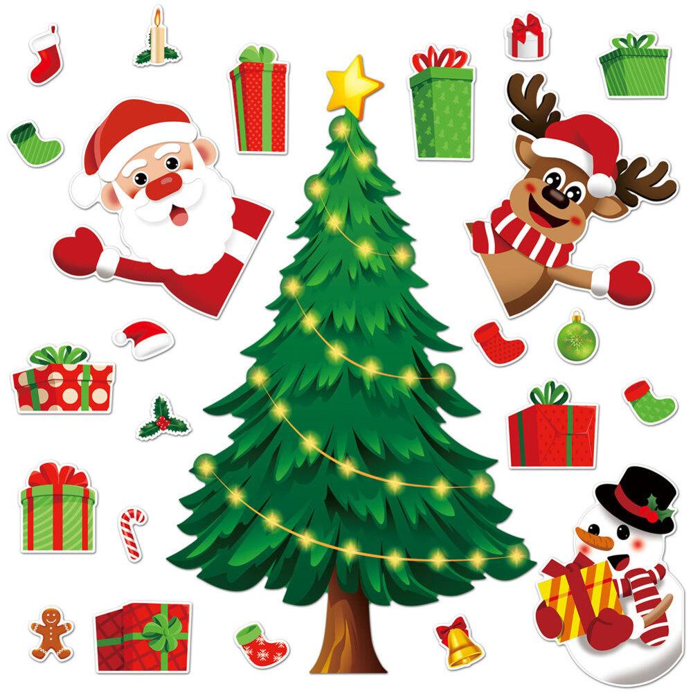 For Fridge Magnets with Christmas Themes Including Santa Claus Reindeer and Tree Ornaments for Kitchen and Holiday Decoration