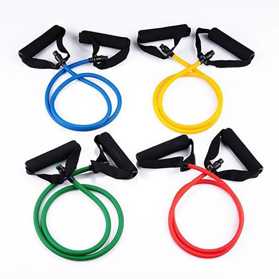Fitness Resistance Band with Anti-slip Handle Portable Men Women Arm Shoulder Stretch Strength Training Leg Toning Exercise