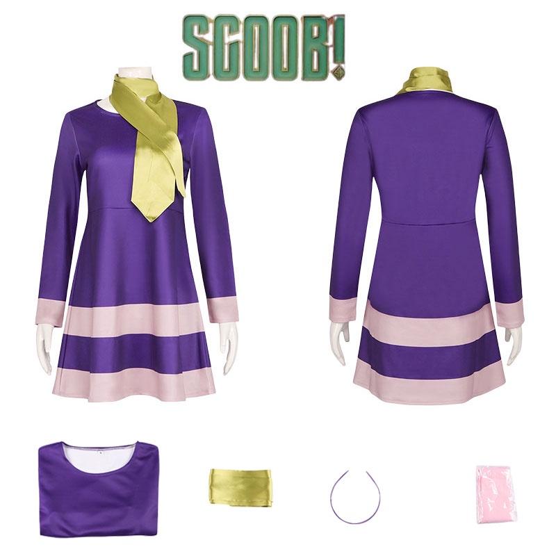 Scooby-doo Dog Cosplay Costume For Women Wilma Dress Halloween Cosplay Dress
