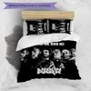 3pcs Custom Name Cartoon Linkin Park Bedding Set Duvet Cover Closure Includes 1 Duvet Cover & 2 Pillowcases for All Seasons Bedroom Decor