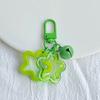 Color Candy Acrylic Pentagram Key Chain Stars Bell Charms Key Ring Earphone Case Purse Wallet Decor Accessories Kid Girls Gifts