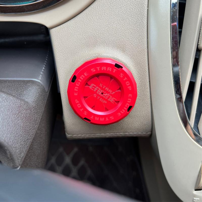 Araba Moto Motor Çalıştırma Durdurma Düğmesi Kapağı Kontak Anahtarı Bıçak Tipi Döndürülebilir Koruma Kapağı İç Dekorasyon Dekor Sticker