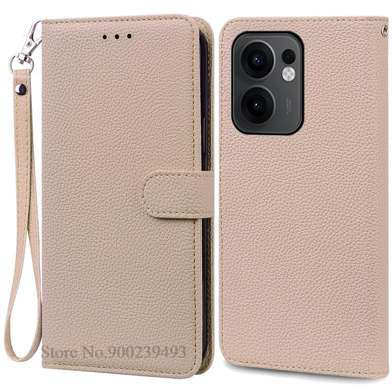Reno 13F Case For Oppo Reno 13F Case Leather Flip Wallet Cover For Oppo Reno 13F 5G Case Soft Book Cover Coque Fundas Shell