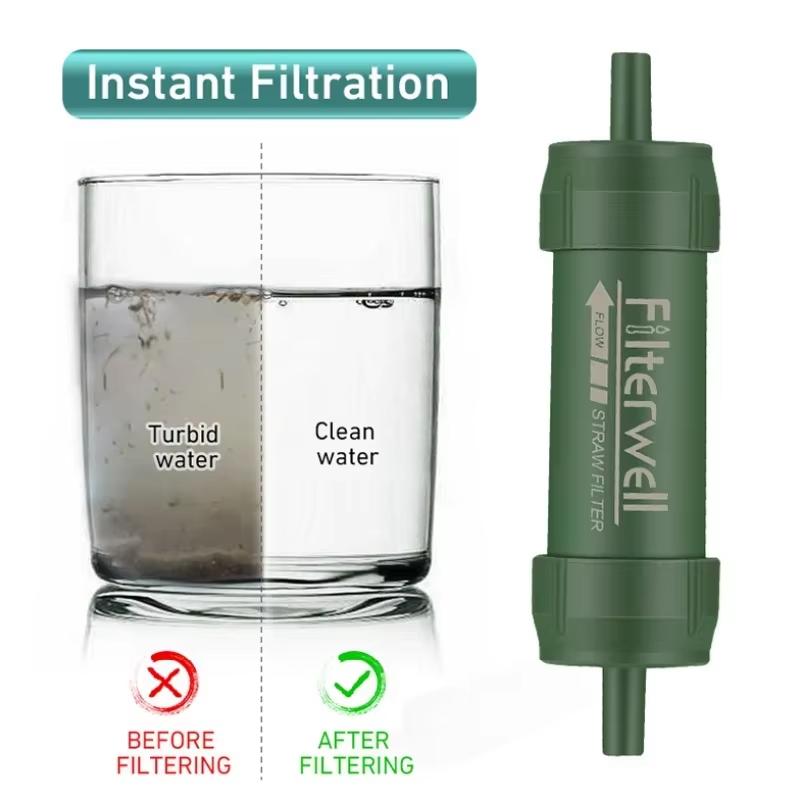 Wasserreinigungsstrohhalm aus Kohlefaser für Camping AZ: Tragbarer und effizienter Tpcarbon-Filtrationsstrohhalm für das Überleben