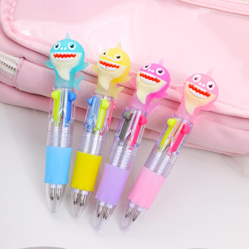 Entzückender Tierkopf Mini-Kugelschreiber in vier Farben - Schülergeschenk Schreibwaren.
