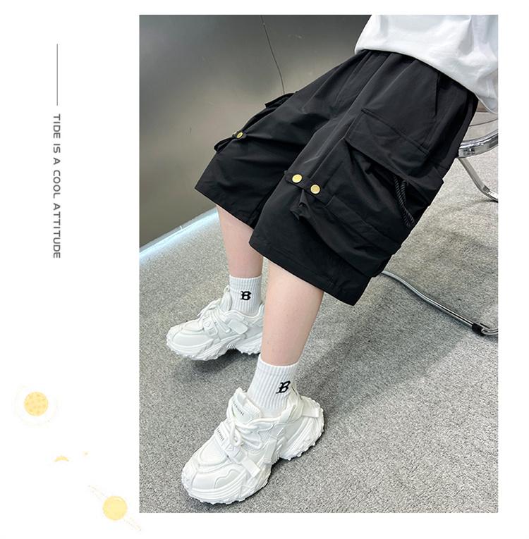 Boys' shorts, summer thin, 2026 new style, mid size children's stylish casual pants, children's summer workwear, five part pants trend