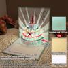 1/5Pcs Music Glowing Lighting Greeting Cards Birthday Blessing Postcard Handwritten Birthday Party Greeting Card