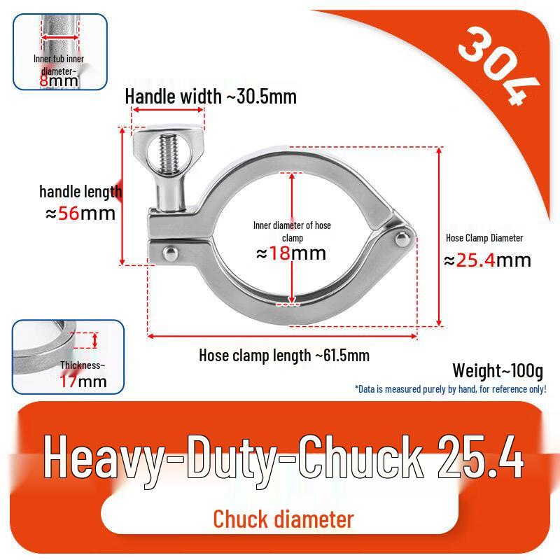 304 Stainless Steel Heavy-Duty Quick-Connect Clamp