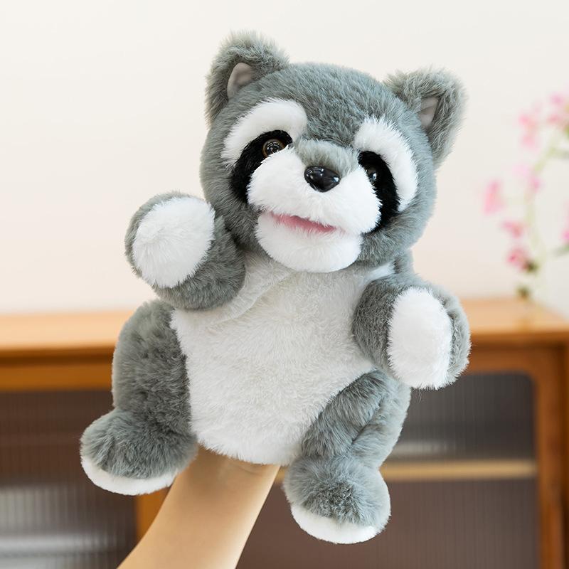 Stuffed Plush Animals Toys Hand Finger Story Puppet Kawaii Dolls Educational Pig Cat Gorilla Baby Toys  Children GIft H1