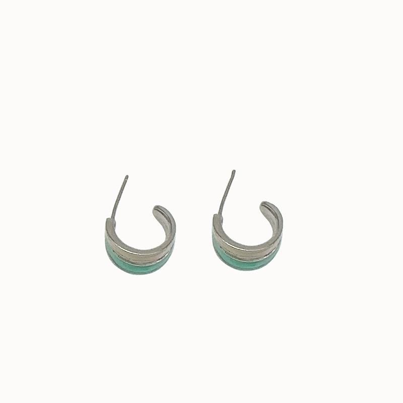 Yinruitai S925 Sterling Silver Double-Layer Hoop Earrings - Light Luxury, Versatile Design, Exquisite Women's Style.