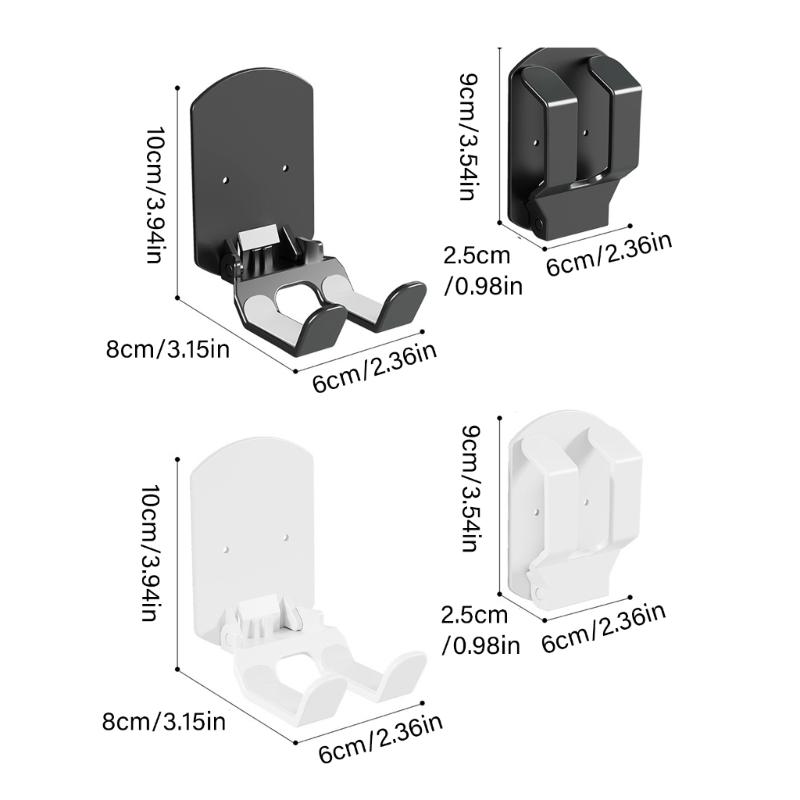 No Drill Headphone Hanger for Wall Mount Storage, Adhesive ABS Holder for Over Ear Headphones in Dorm and Office Areas