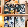 Astronaut S-Silicone Phone Case For iPhone 17,16,15,14,13,12,11 Plus,Pro Max,XS,Colorful Silver Phone Case Funda Cover