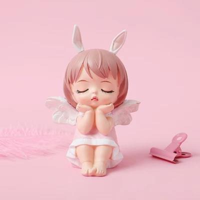 Lovely Kawaii Figure Angel Doll Action Figures DIY Cake Decorate Party Supplies For Children Cute Doll Figure Cake Topper