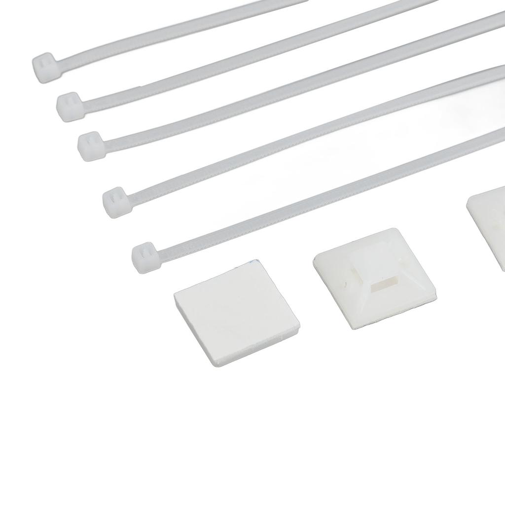 200Pcs Nylon High Temperature Resistant Strong Nylon Self Locking Cable with Mounts for Cable Fence