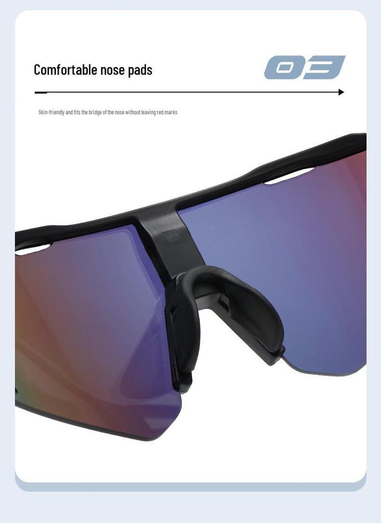 Unisex Outdoor Sports Cycling Sunglasses - Windproof, Iridescent, UV Protection, Fashionable European/American Style