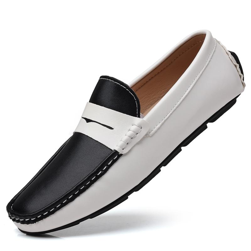 MAEDEF Scarpe Eleganti Scarpe Casual alla Moda Uomo Mocassini Lussuosi in Pelle Traspiranti Slip-on Scarpe da Barchetta da Uomo Mocassini Scarpe da Guida