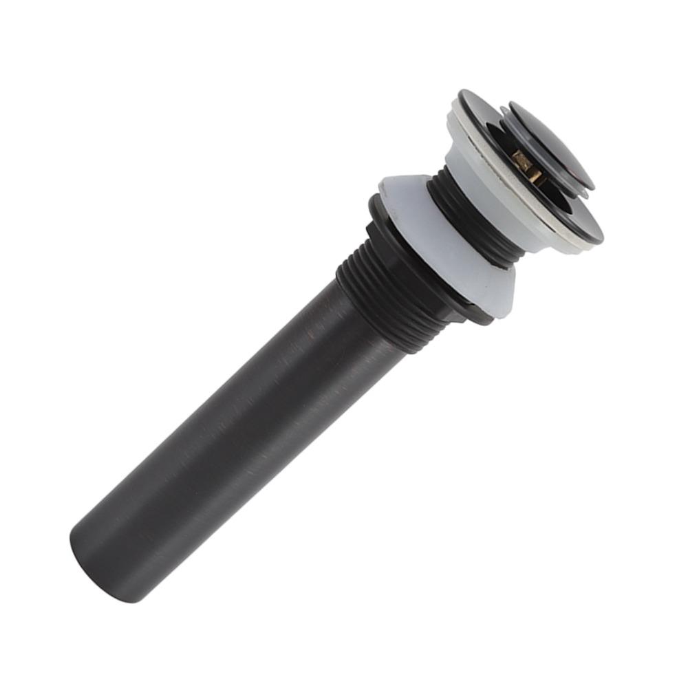 Matte Black Finish Sink Drain Stopper Push Bounce Bathroom Sink Drain For Lavatory