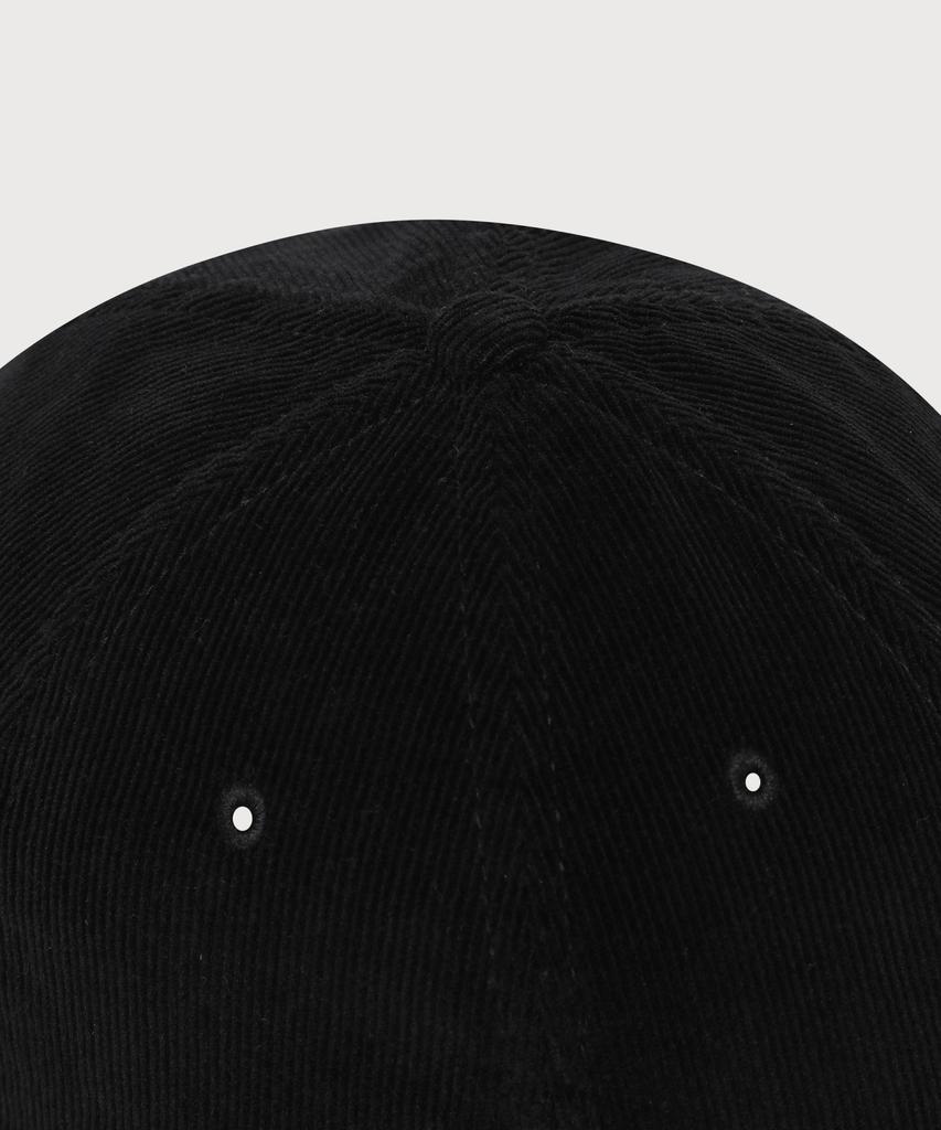 COVERNAT [Cozy Fit] C Logo Applique Corduroy Ball Cap Black