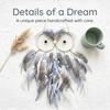 18.8in Owl Dreamcatcher Owl Handmade Dreamcatcher Owl Feather Decor  Bedroom Wall Decor