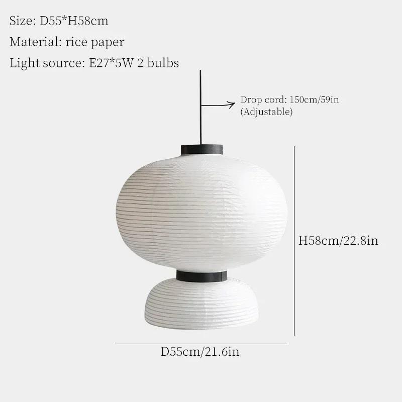 Modern minimalist rice paper lamp Japanese homestay Noguchi brave handmade rice paper pendant light Wabi Sabi medieval style