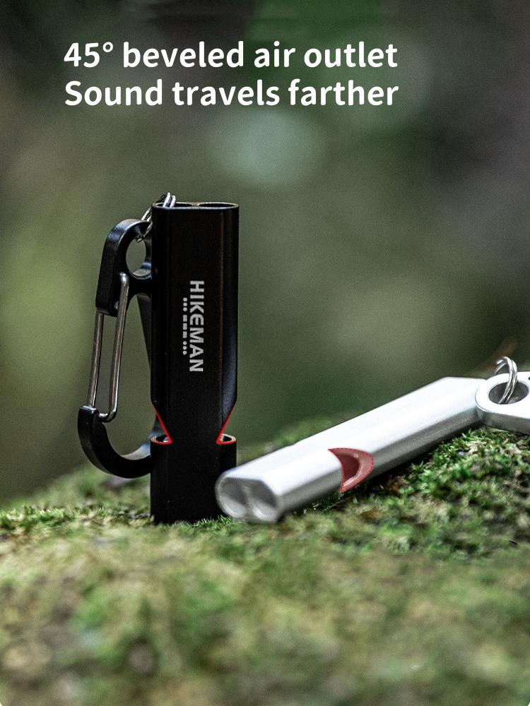Loud Dual Chamber Emergency Whistle – Aluminum Survival Whistle with Lanyard for Camping Hiking