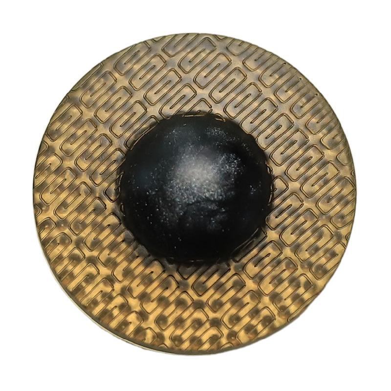 5Pcs Xiaoxiang Celebrity Style Transparent Face Solid Metal Button Women'S Suit Jacket Sweater Coat Decorative Button