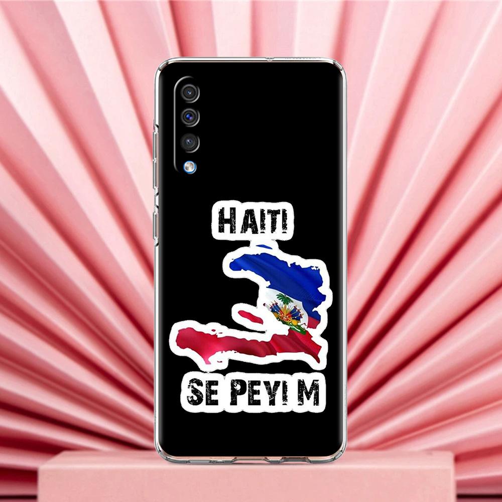 Phone Case For Samsung A56 A36 A26 A24 A16 A14 A12 A32 A50 A70 A22 A40 A34 A54 A42 A52 5G A04s A06 Cover shipping Haiti Flag