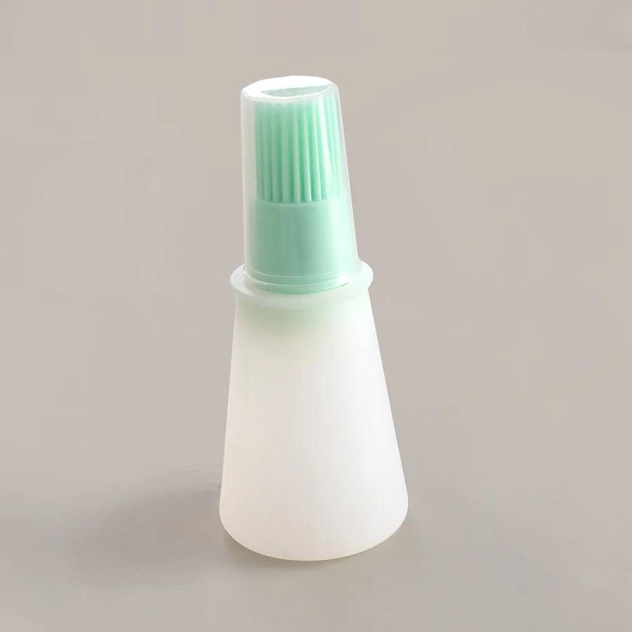 

1 шт. портативная бутылка силиконового масла с щеткой для гриля, масляные щетки для жидкого масла, кондитерские изделия, кухонный инструмент для выпечки, барбекю, кухонные инструменты для барбекю светло-зеленый