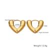 European Retro Simple Titanium Steel Twisted Braid Ear Cuff and Stud Earring for Women