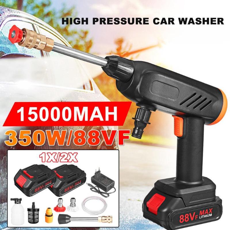 350W Car Wash Water Gun Spray Gun Portable Cordless High Pressure Washer High Pressure Foam Generator 1*Battery