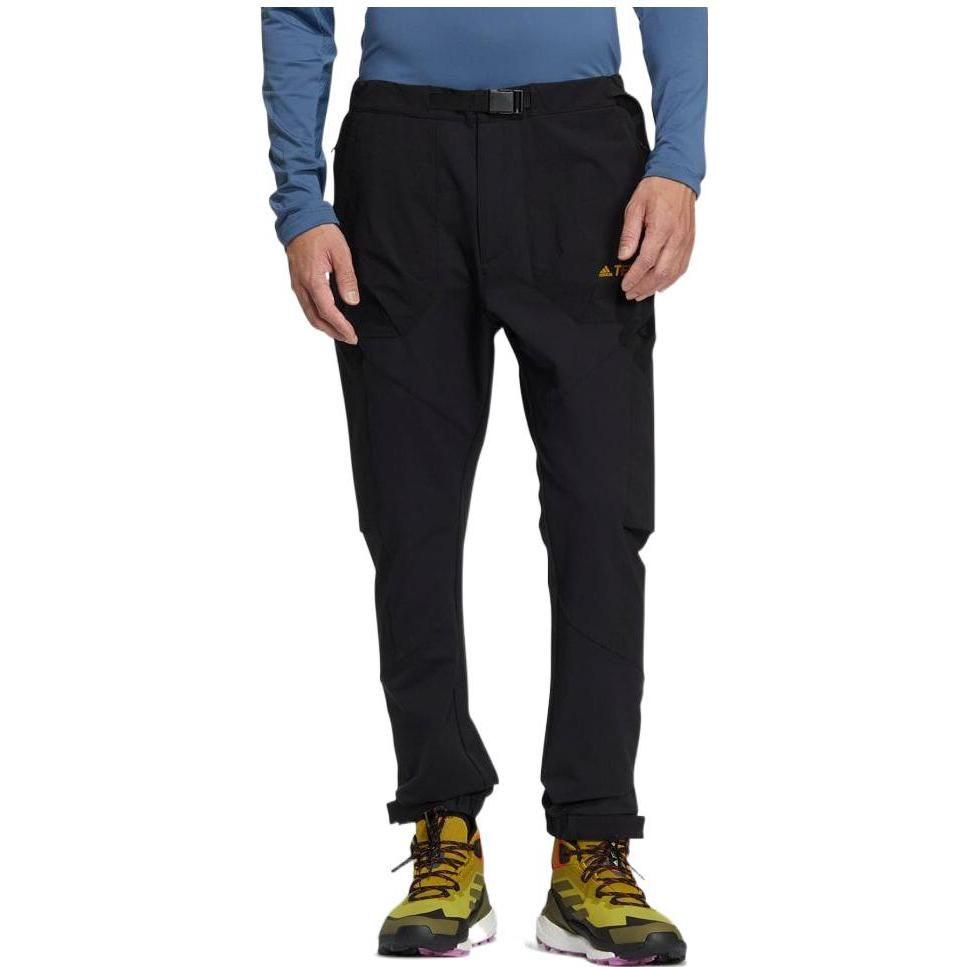 Adidas Knitted Sweatpants Men's Black Moderate Cuffed Pants HN2037