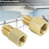2Pcs 1/2ACME Brass Refrigeration Adapter Refrigerant Vacuum Pump Port Connector Accessory