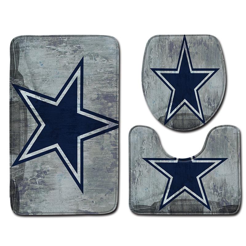 World Cup Football Toilet Three-Piece Floor Mat Bathroom Three-Piece Carpet Doormat